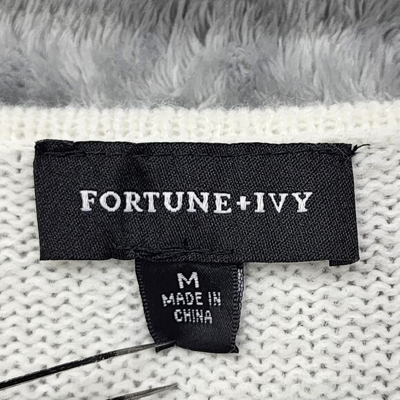 Fortune & Ivy Sweater Women M Burgundy Adeline Colorblock Duster Cardigan Casual - Picture 4 of 9